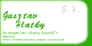 gusztav hlatky business card